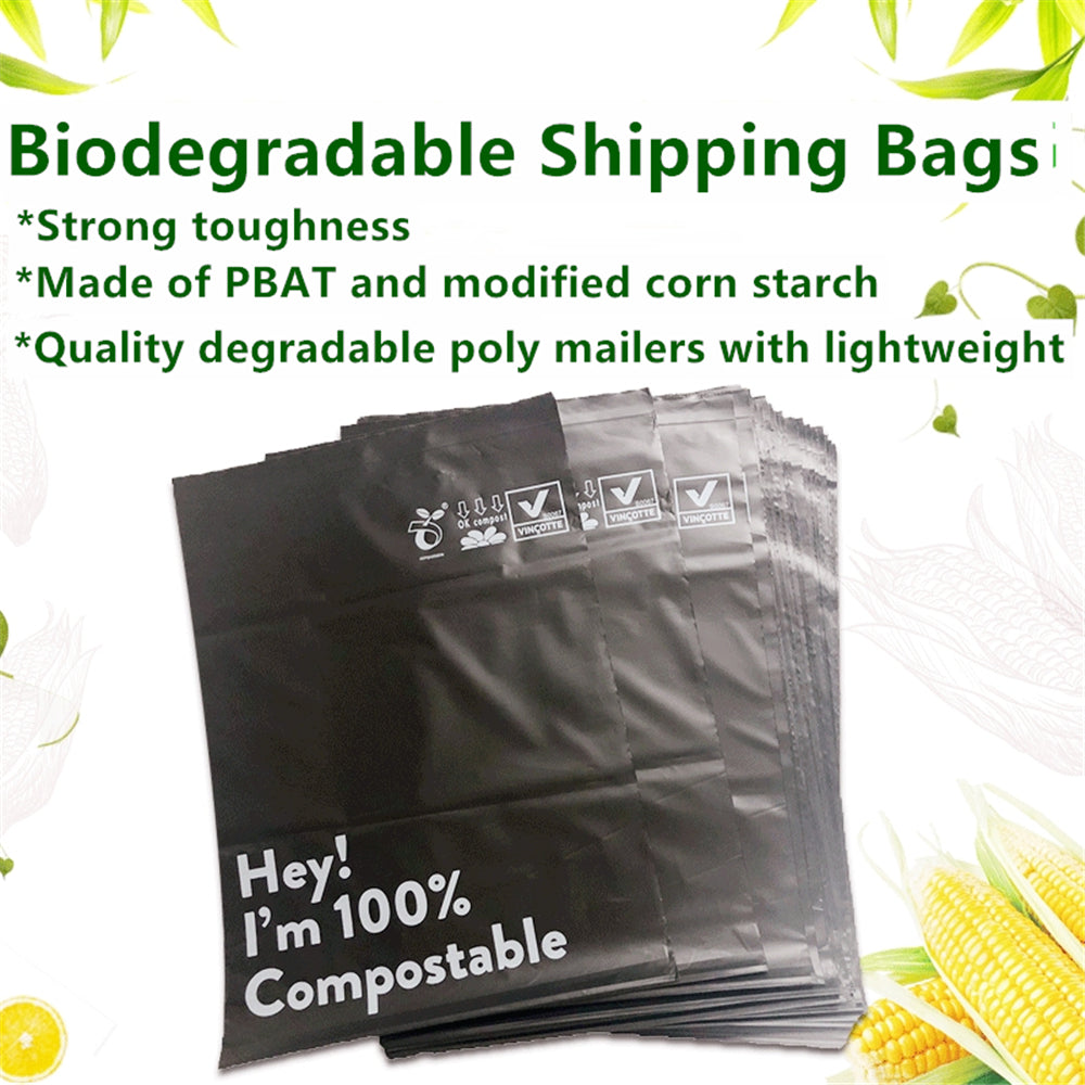 Compostable Poly Mailers Eco Friendly Packaging Envelopes Biodegradable Shipping Delivery Bags 12'' x 15.5'',50 Count
